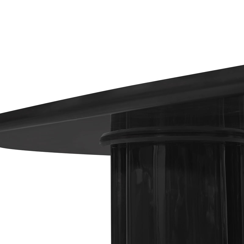 Zola 94.5" Lacquer Oval Dining Table - Image 8