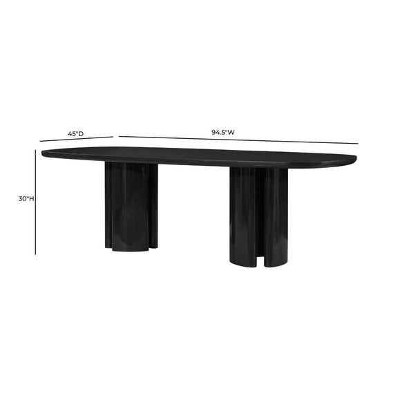 Zola 94.5" Lacquer Oval Dining Table - Image 9