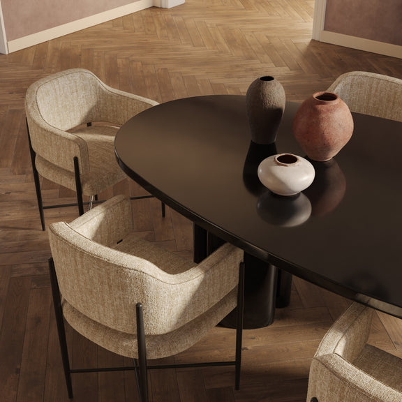 Zola 94.5" Lacquer Oval Dining Table - Image 10