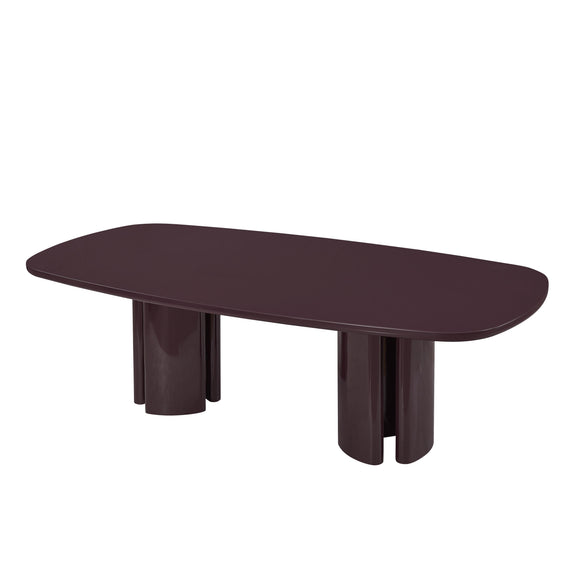Zola 94.5" Lacquer Oval Dining Table - Image 11