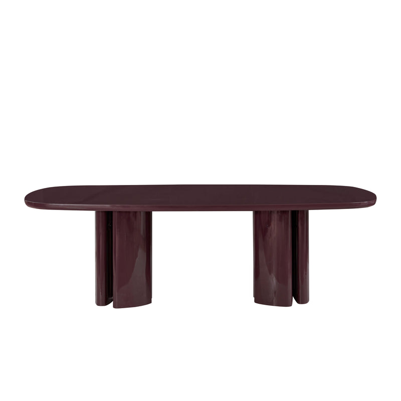Zola 94.5" Lacquer Oval Dining Table - Image 13