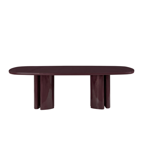 Zola 94.5" Lacquer Oval Dining Table - Image 17