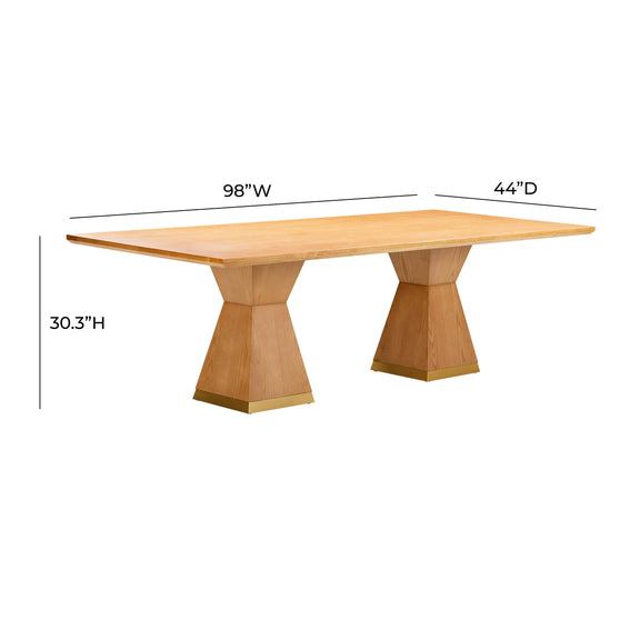 Nolan 98" Wood Rectangular Dining Table - Image 7