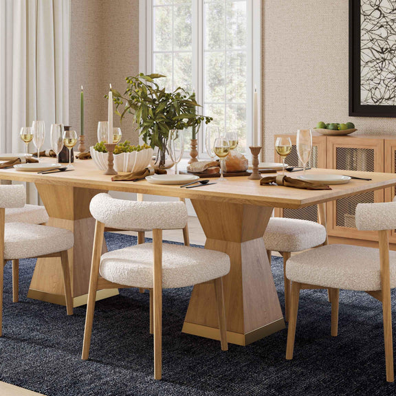 Nolan 98" Wood Rectangular Dining Table - Image 8