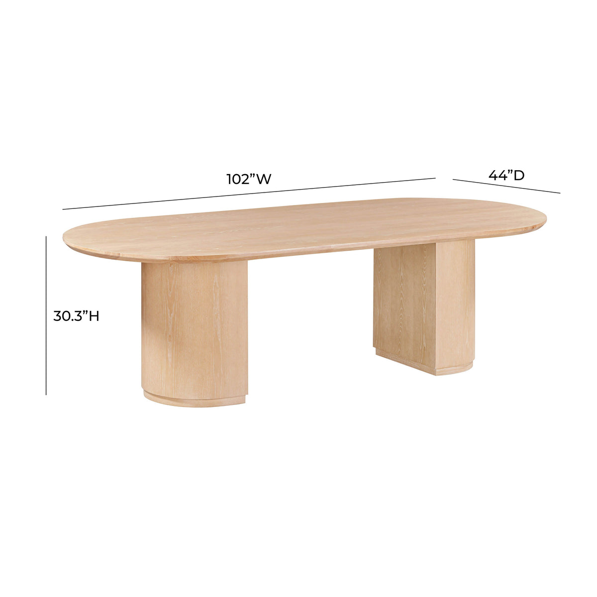 Marlow 102" Wood Oval Dining Table - Image 6
