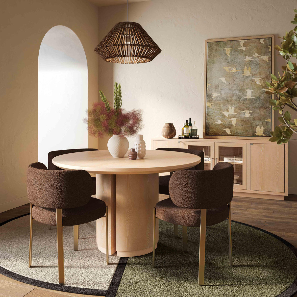 Marlow 48" Wood Round Dining Table - Image 2