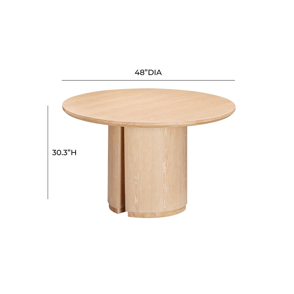 Marlow 48" Wood Round Dining Table - Image 6