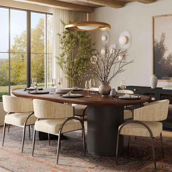 Marlow 102" Wood Oval Dining Table - Image 10