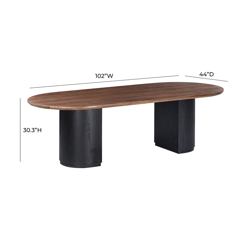 Marlow 102" Wood Oval Dining Table - Image 15