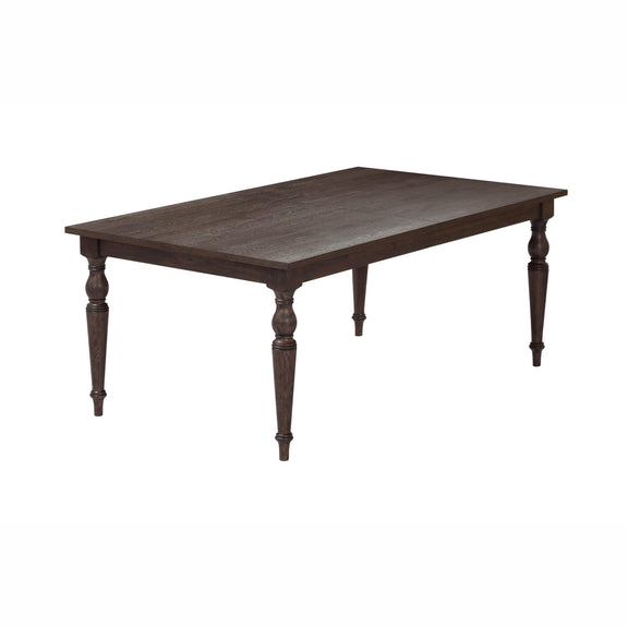 Mila 74" 114" Dark Brown Extendable Rectangular Dining Table