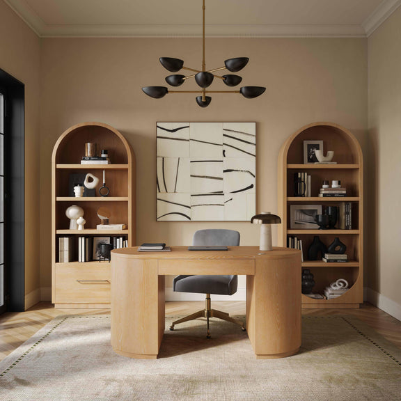 Marlow 64" Wood Executive Desk With Storage - Image 2