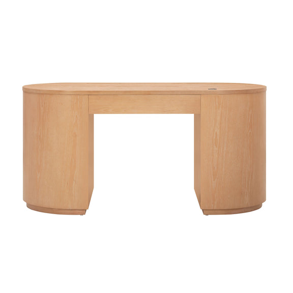 Marlow 64" Wood Executive Desk With Storage - Image 4