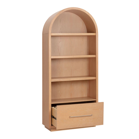 Marlow Wood Bookcase With File Drawer - Image 5