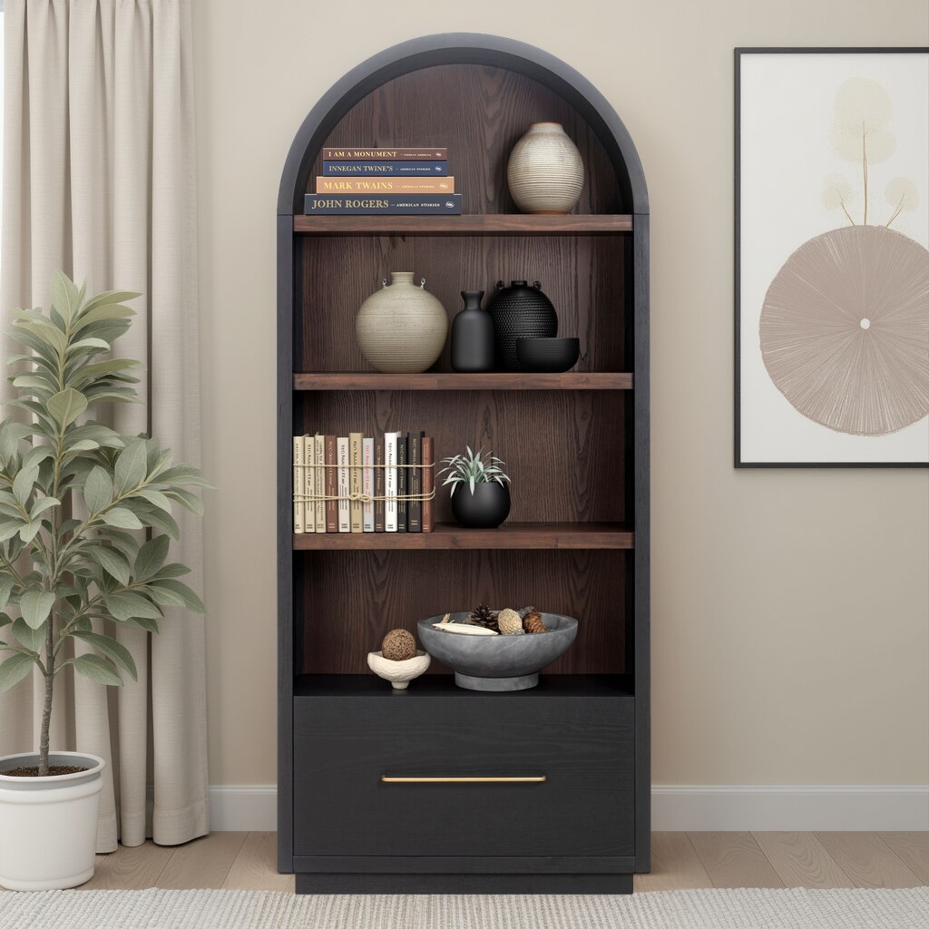 Marlow Wood Bookcase With File Drawer - Image 12