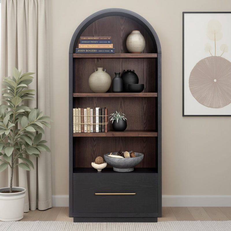 Marlow Wood Bookcase With File Drawer - Image 12