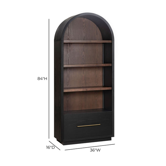 Marlow Wood Bookcase With File Drawer - Image 19