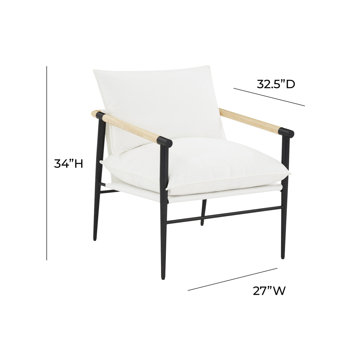 Cali Performance Fabric Accent Chair - Image 6