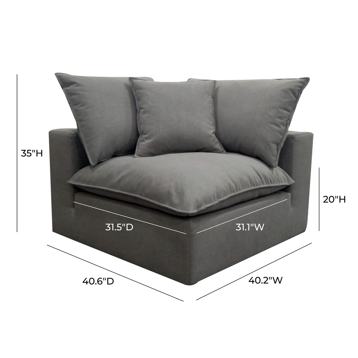 Cali Performance Fabric Modular Corner Chair - Image 7