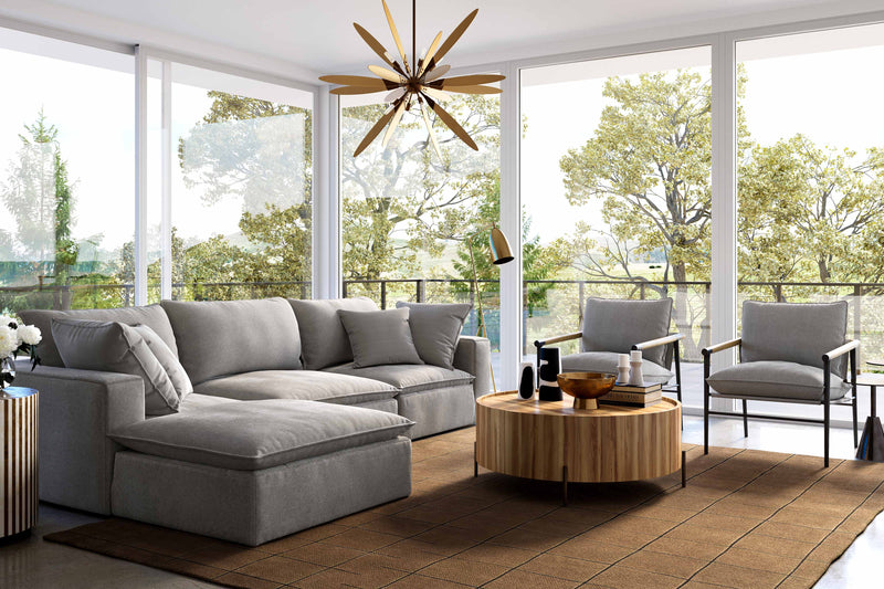 Cali 4 Piece Performance Fabric Modular Sectional - Image 2