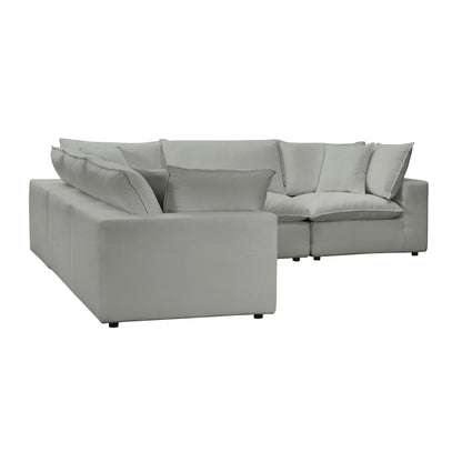 Cali 5 Piece Performance Fabric Modular L Sectional
