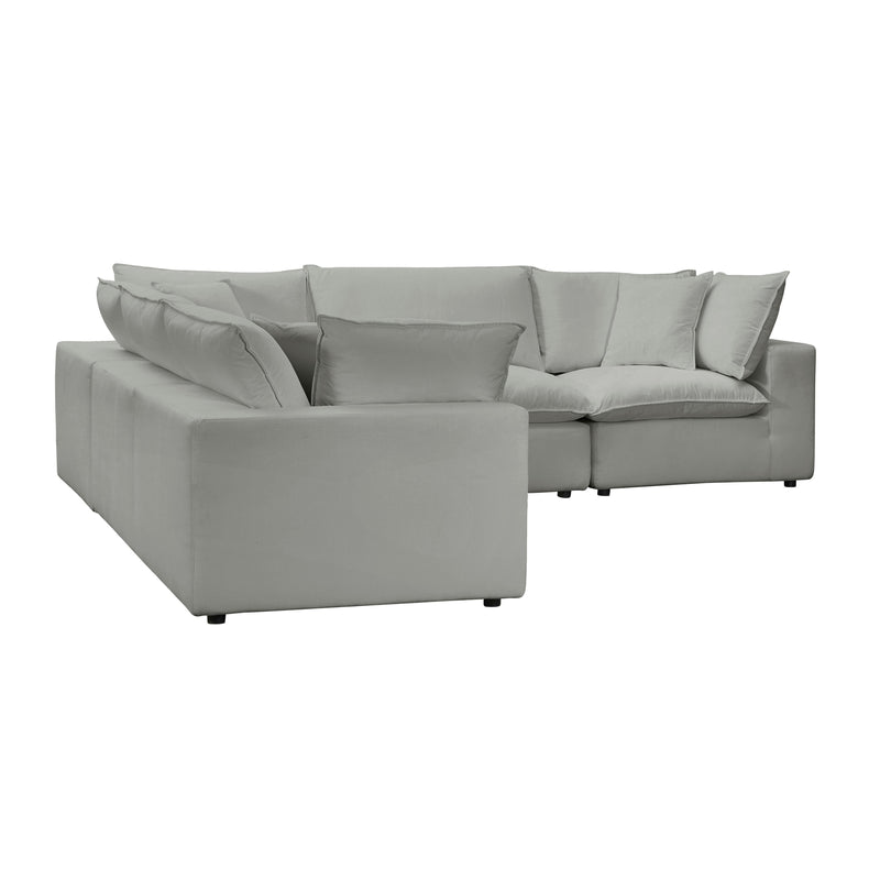 Cali 5 Piece Performance Fabric Modular L Sectional