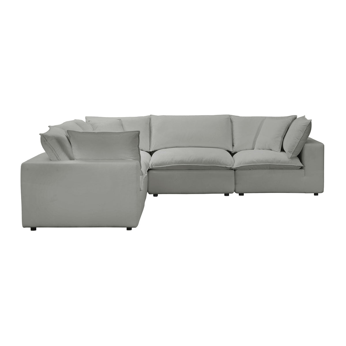 Cali 5 Piece Performance Fabric Modular L Sectional - Image 4