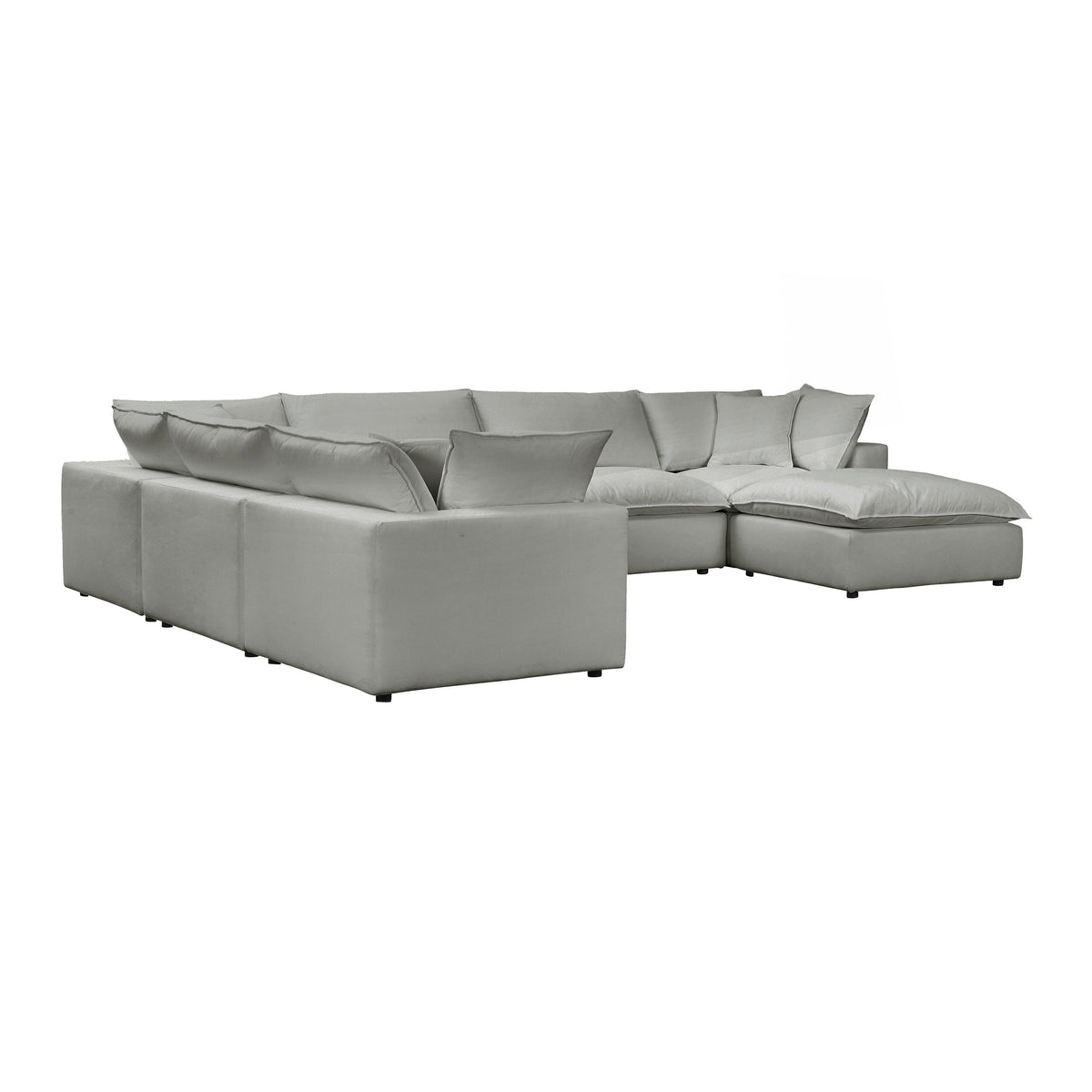 Cali 7 Piece Performance Fabric Modular Large Chaise Sectional - Image 4
