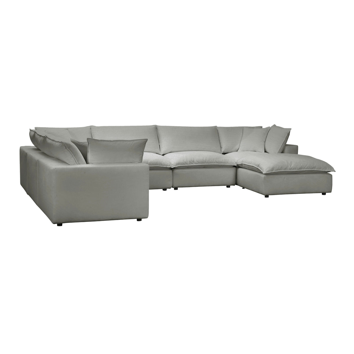 Cali 7 Piece Performance Fabric Modular Large Chaise Sectional - Image 3