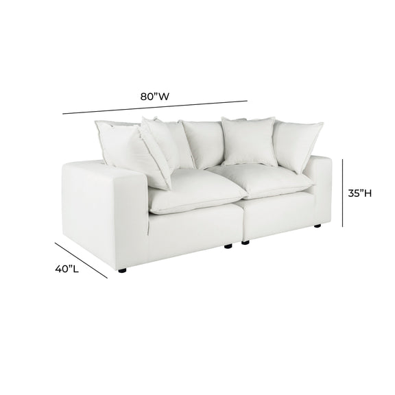 Cali 80" Performance Fabric Modular Loveseat - Image 14