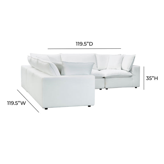 Cali 5 Piece Performance Fabric Modular L Sectional - Image 12