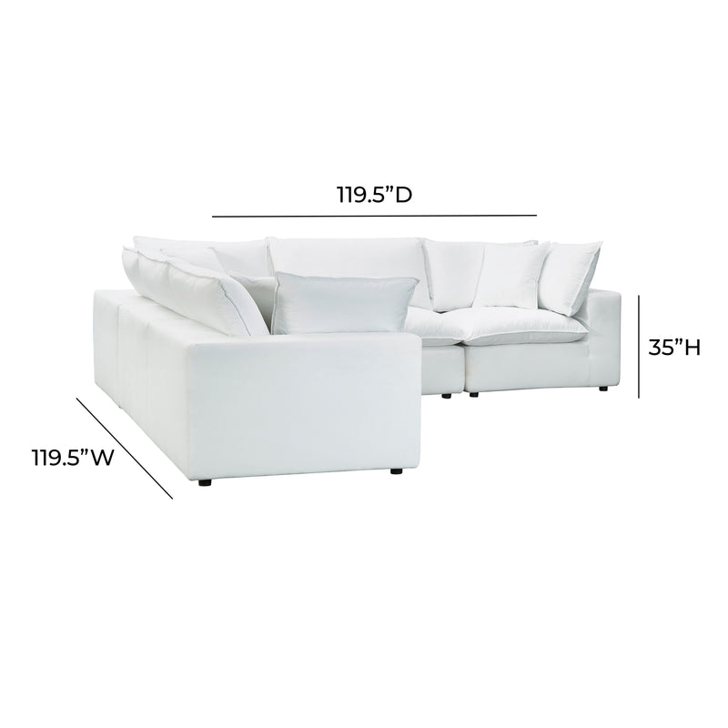 Cali 5 Piece Performance Fabric Modular L Sectional - Image 12