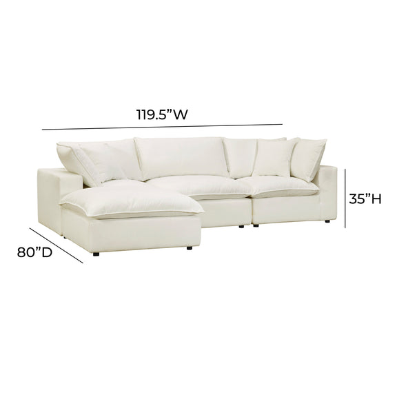 Cali 4 Piece Performance Fabric Modular Sectional - Image 18