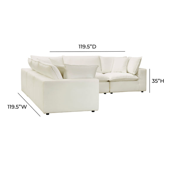 Cali 5 Piece Performance Fabric Modular L Sectional - Image 18