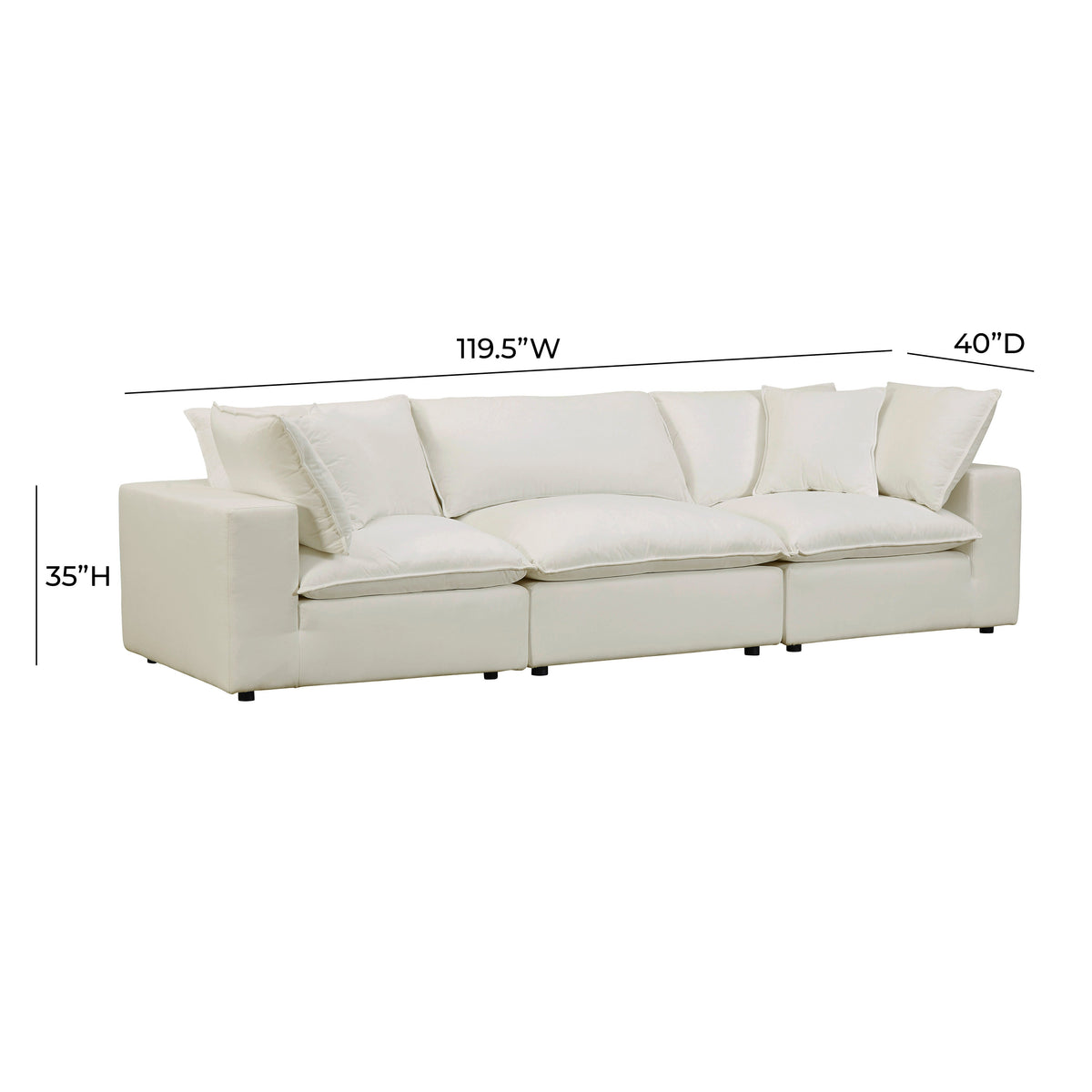 Cali 120" Performance Fabric Modular Sofa - Image 20