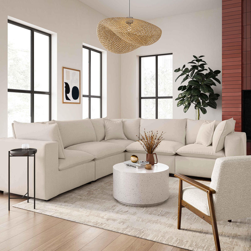Cali 5 Piece Performance Fabric Modular L Sectional - Image 14
