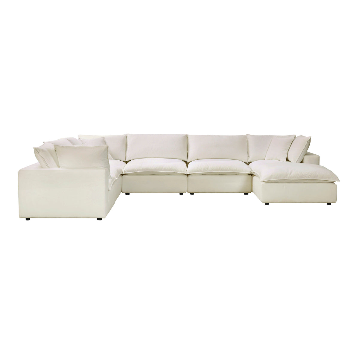 Cali 7 Piece Performance Fabric Modular Large Chaise Sectional - Image 13