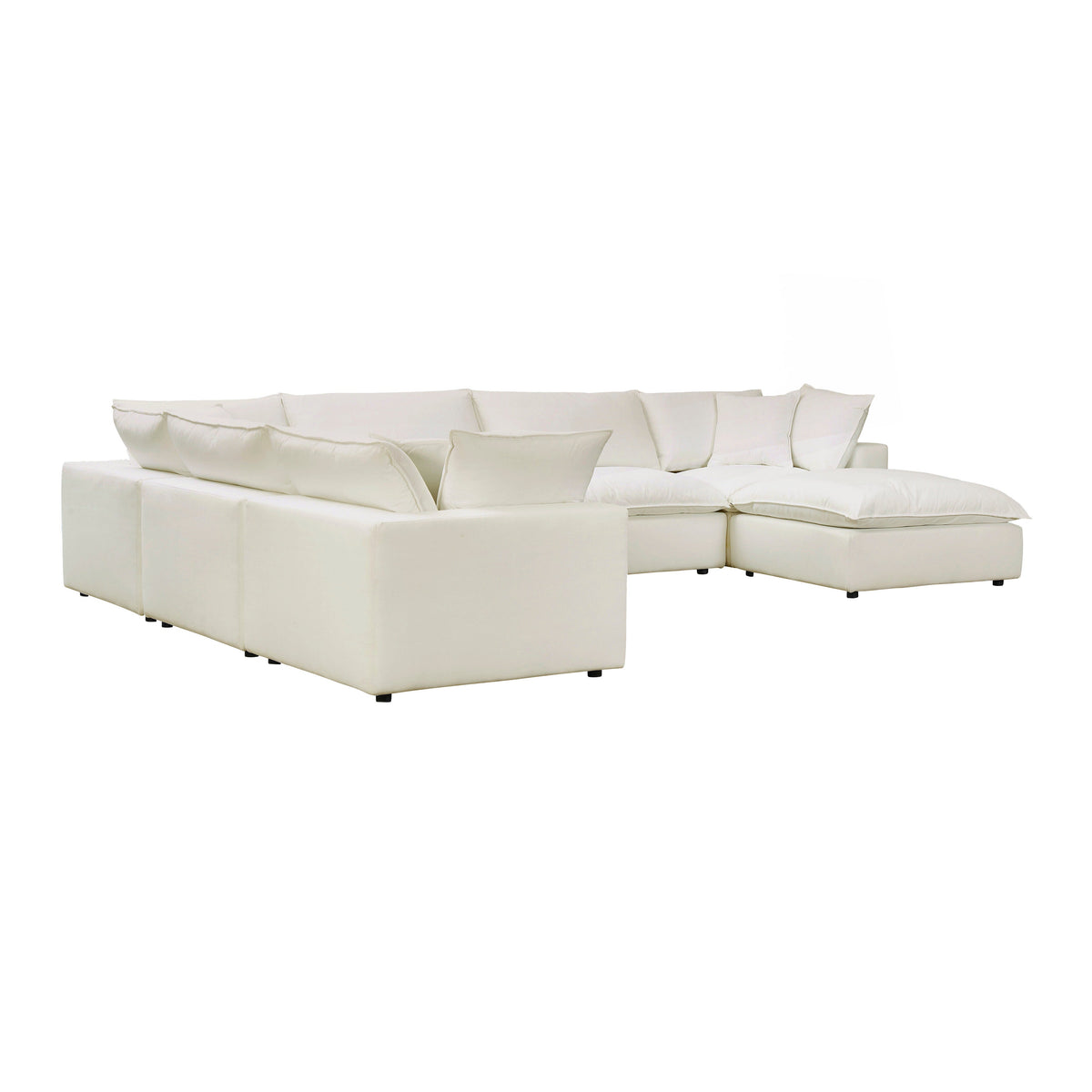 Cali 7 Piece Performance Fabric Modular Large Chaise Sectional - Image 16