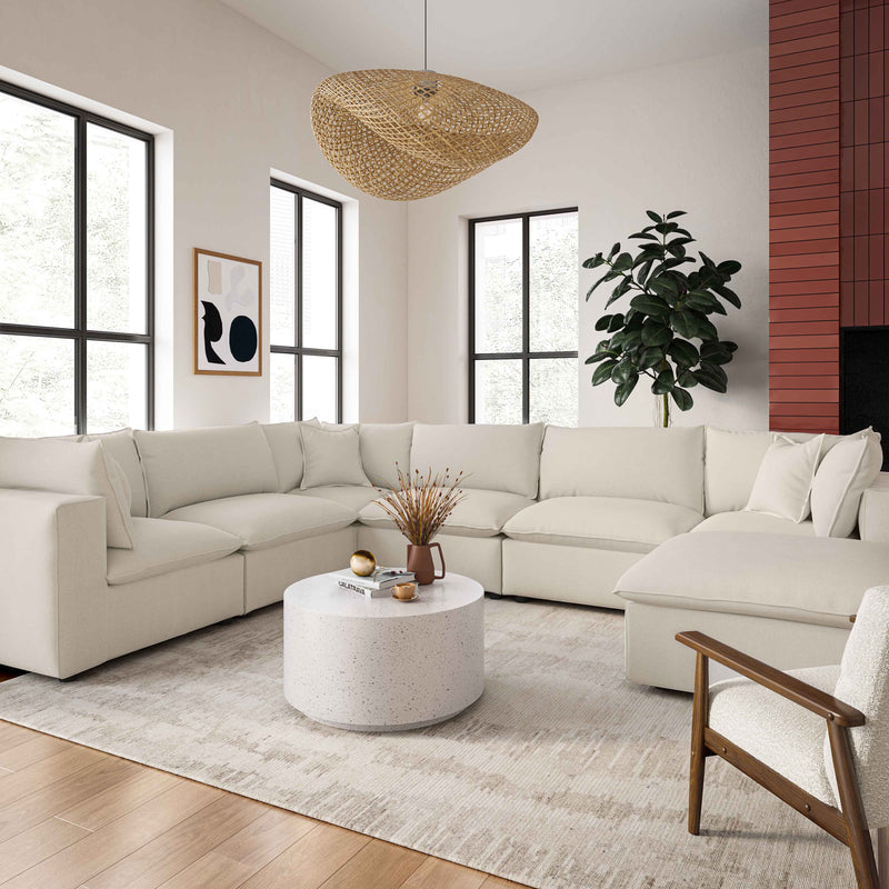 Cali 7 Piece Performance Fabric Modular Large Chaise Sectional - Image 14