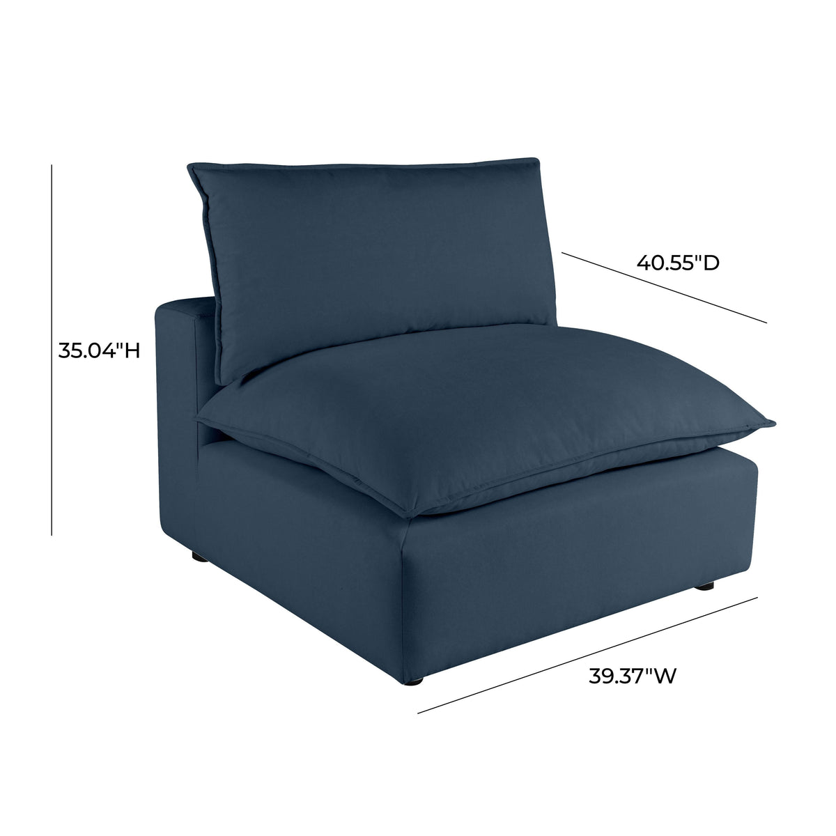 Cali Performance Fabric Modular Armless Chair - Image 29