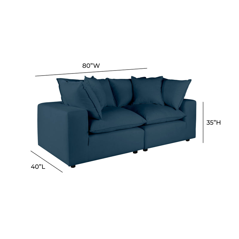 Cali 80" Performance Fabric Modular Loveseat - Image 28