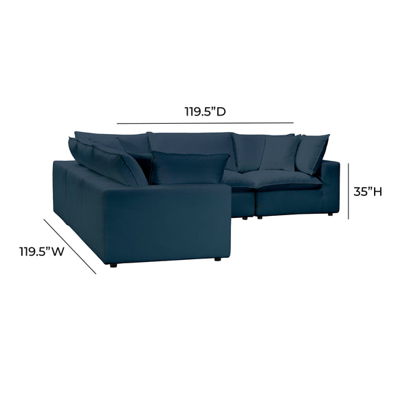 Cali 5 Piece Performance Fabric Modular L Sectional - Image 24