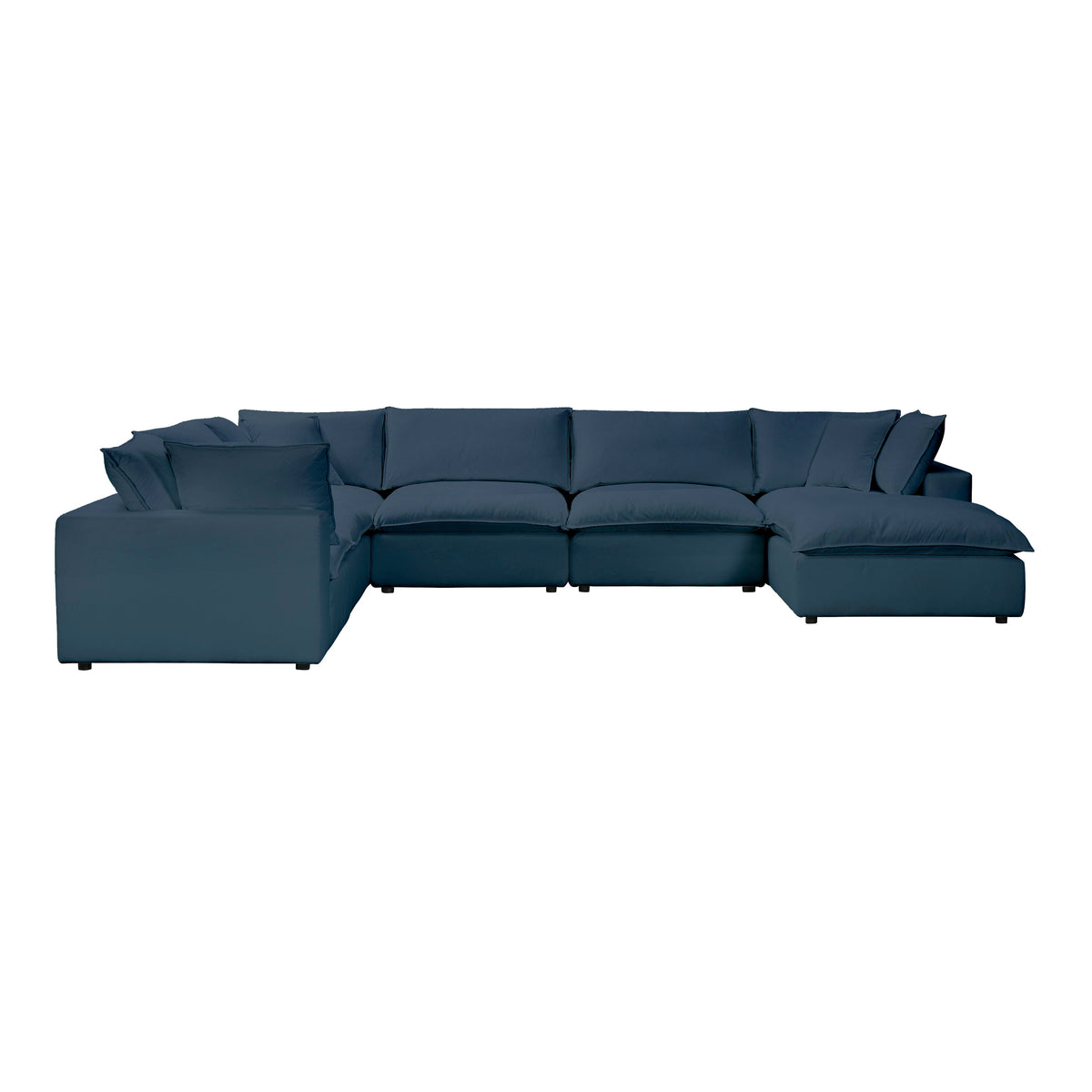 Cali 7 Piece Performance Fabric Modular Large Chaise Sectional - Image 19