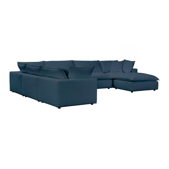 Cali 7 Piece Performance Fabric Modular Large Chaise Sectional - Image 22