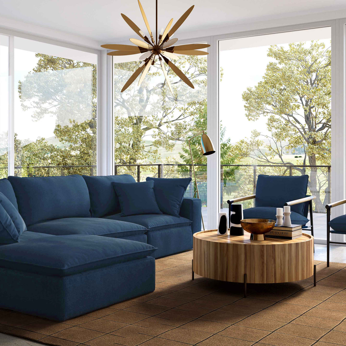 Cali 4 Piece Performance Fabric Modular Sectional - Image 20