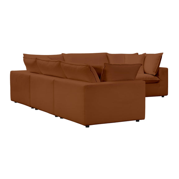 Cali 5 Piece Performance Fabric Modular L Sectional - Image 28