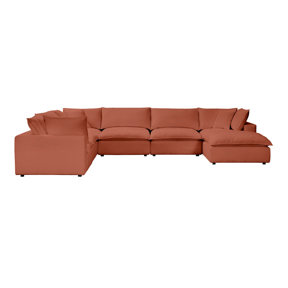 Cali 7 Piece Performance Fabric Modular Large Chaise Sectional - Image 25