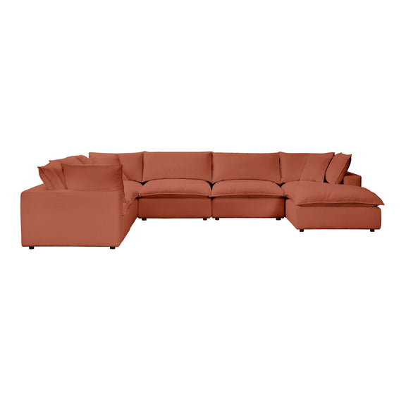 Cali 7 Piece Performance Fabric Modular Large Chaise Sectional - Image 25