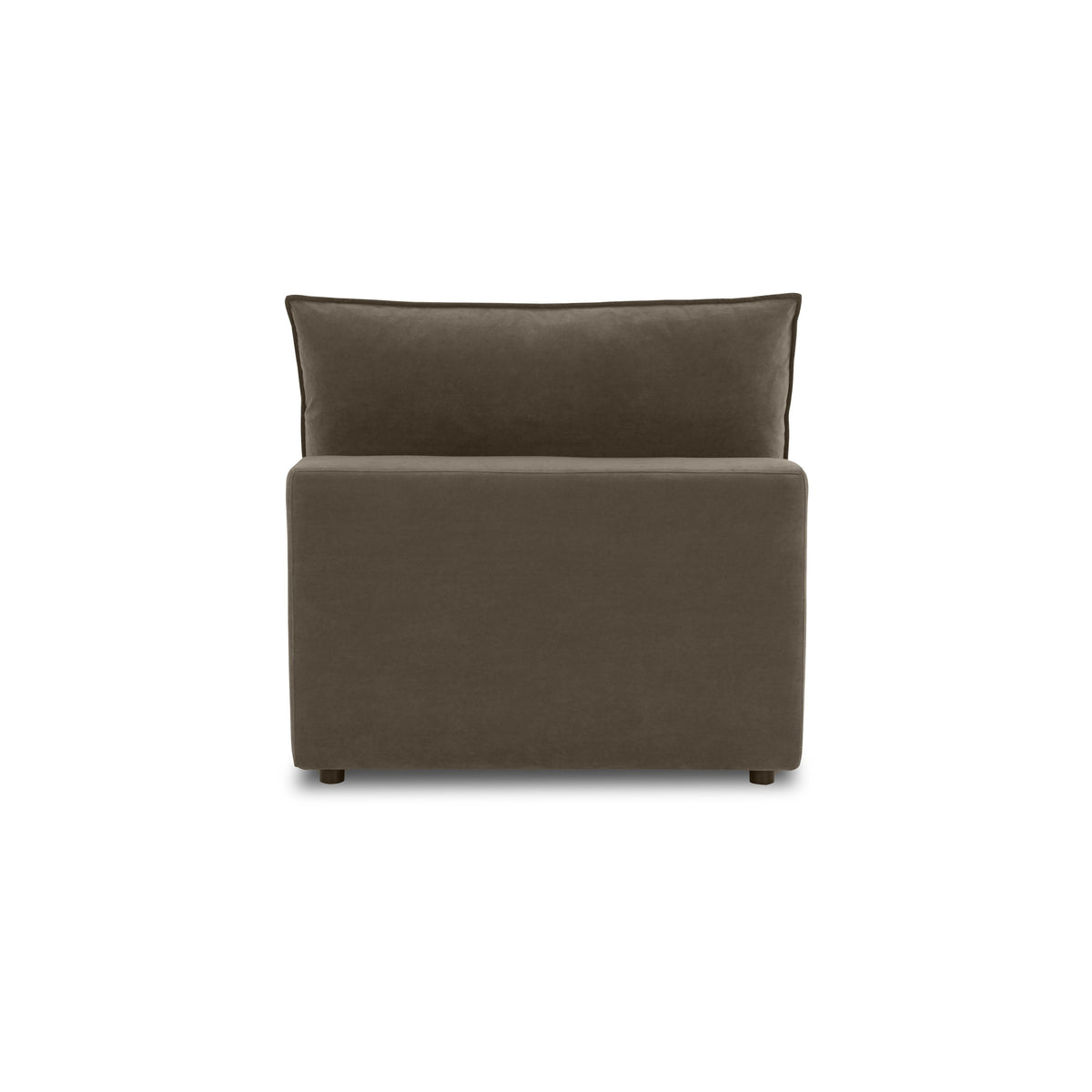 Cali Chocolate Brown Performance Velvet Armless Chair - Image 5