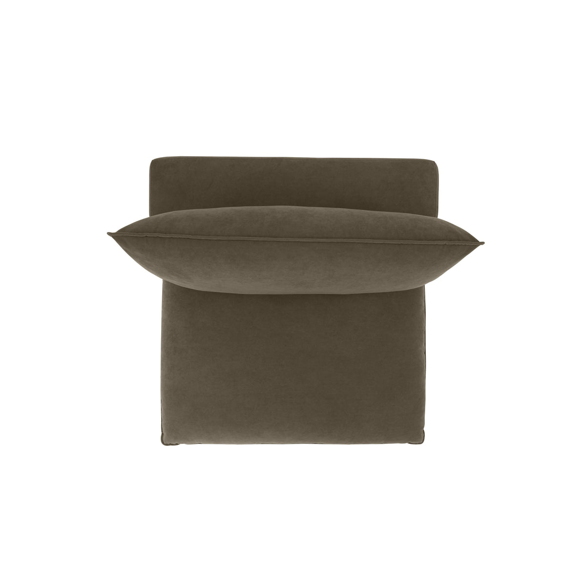 Cali Chocolate Brown Performance Velvet Armless Chair - Image 6