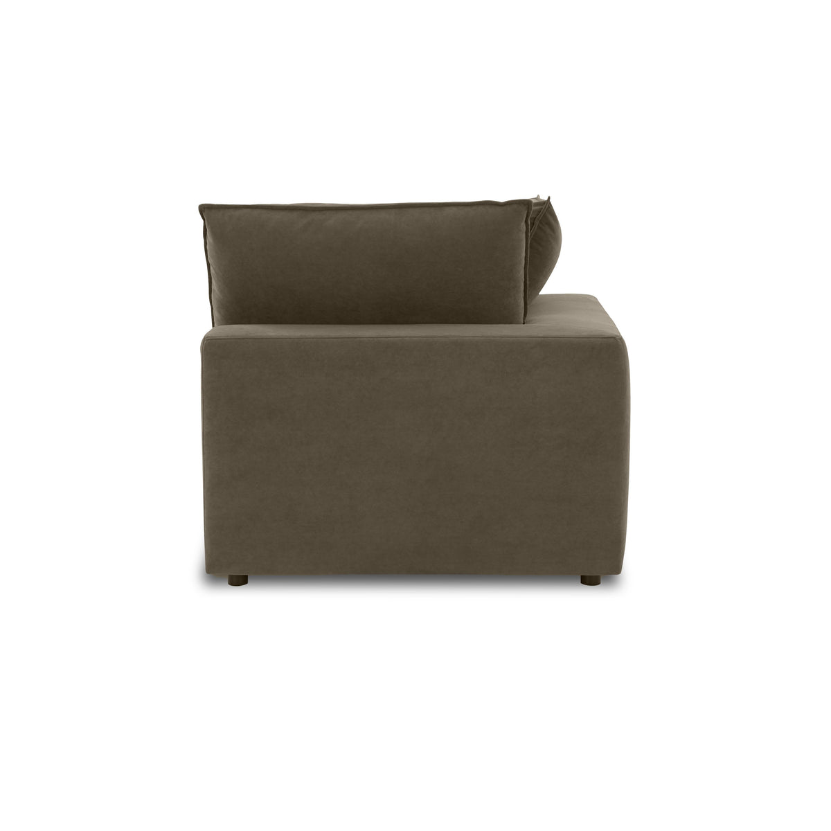Cali Chocolate Brown Performance Velvet Corner Chair - Image 4